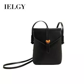 IELGY Женская модная маленькая квадратная сумка, простая сумка для мобильного телефона через плечо чёрный