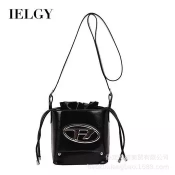 IELGY Женская модная простая сумка-ведро с одним плечом и диагональным крестом розовый