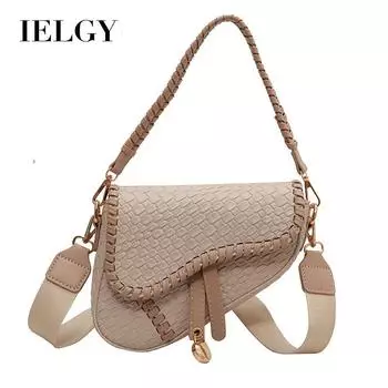 IELGY женская модная сумка-мессенджер на одно плечо, портативная седельная сумка большой вместимости из искусственной ткани
