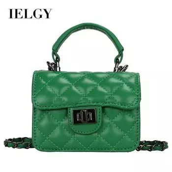 IELGY Женская модная сумка-мессенджер с бриллиантовой цепочкой, мини-конфета красного цвета, меняющая цвет. фиолетовый