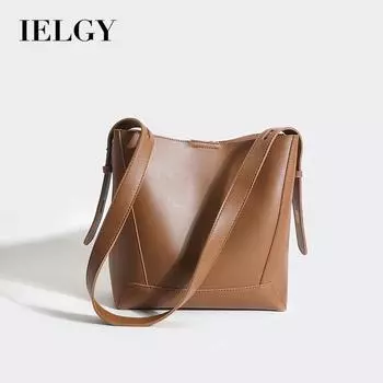 IELGY Женская модная сумка-ведро, универсальная сумка для поездок на работу, вместительная сумка через плечо под мышкой чёрный