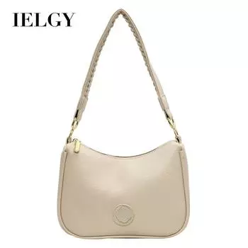 IELGY Женская модная текстурированная сумка подмышки, популярная персонализированная сумка-мессенджер бежевый
