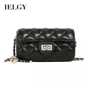 IELGY Женская модная универсальная сумка-мессенджер с бриллиантовой вышивкой, мини-серебряная квадратная сумка с цепочкой белый