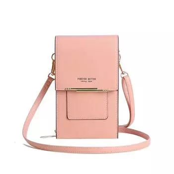 IELGY Женская модная вертикальная сумка-мессенджер для мобильного телефона с сенсорным экраном красный