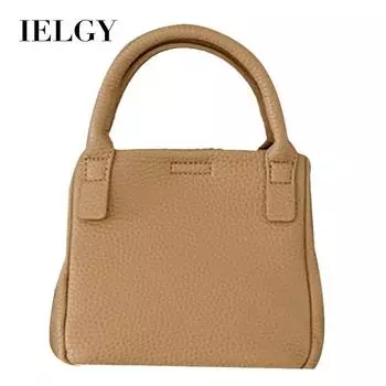 IELGY Женская однотонная сумка через плечо с магнитным замком, квадратная сумка в стиле ретро, повседневная универсальная сумка с узором личи белый