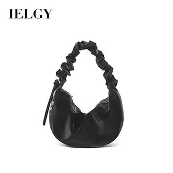 IELGY Женская плиссированная сумка для клецок через плечо большой вместимости на одно плечо синий