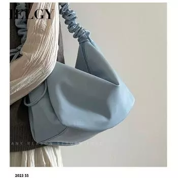 IELGY Женская плиссированная сумка-облако, универсальная по темпераменту, простая и вместительная дорожная сумка для пельменей на одно плечо, под мышкой. розовый