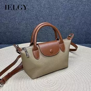 IELGY Женская повседневная модная классическая сумка через плечо в стиле ретро, японская и корейская сумка для пельменей коричневый