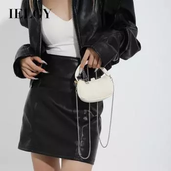 IELGY Женская простая джинсовая сумка, модная ручная сумка под мышками в нише в стиле ретро чёрный