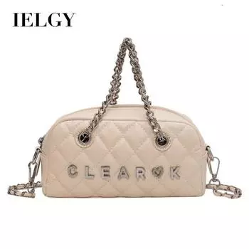 IELGY Женская простая маленькая квадратная сумка с бриллиантовой цепочкой, модная модная сумка-мессенджер