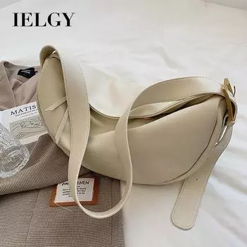 IELGY Женская простая сумка через плечо большой вместимости, повседневная сумка для пельменей белый