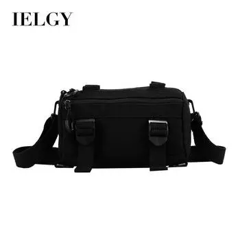 IELGY Женская простая сумка-мессенджер, цилиндрическая холщовая сумка. чёрный