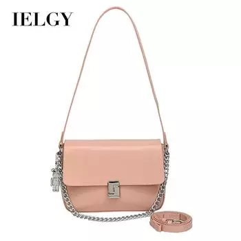 IELGY Женская розовая французская нишевая маленькая квадратная сумка, сумка на плечо подмышкой, простая бежевый