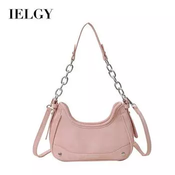 IELGY Женская розовая сумка подмышками с цепочкой, французская ниша, универсальная сумка через плечо премиум-класса, иностранная сумка через плечо белый