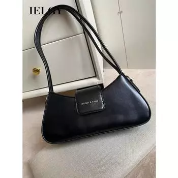 IELGY Женская ручная сумка для подмышек, универсальная сумка через плечо для пригородных поездок чёрный