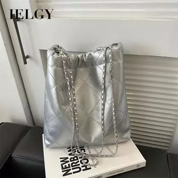 IELGY Женская сумка через плечо большой вместимости, женская, повседневная, из мягкой искусственной кожи, для поездок на работу чёрный