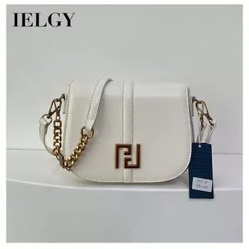 IELGY Женская сумка через плечо с цепочкой в стиле ретро, нишевая универсальная сумка-седло под мышками кофейный