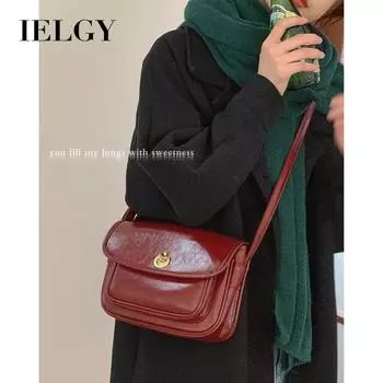 IELGY Женская сумка для свадебного приема красного цвета, ретро универсальная сумка-мессенджер большого объема чёрный