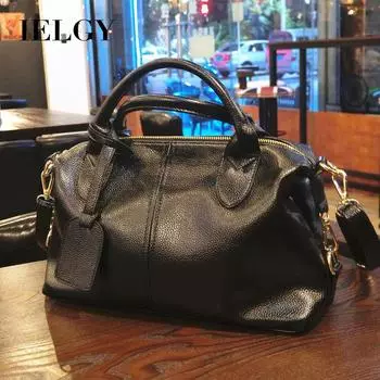 IELGY Женская сумка из мягкой кожи, универсальная темпераментная сумка Boston, изысканная маленькая сумка через плечо на одно плечо. красный