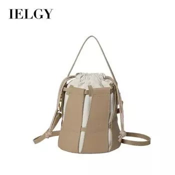 IELGY Женская сумка-мешок, стильная текстурированная сумка через плечо через плечо чёрный