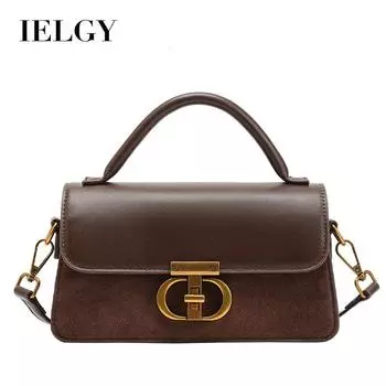 IELGY Женская сумка-мессенджер через плечо, сумка в стиле ретро высокого класса чёрный