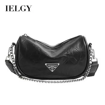 IELGY женская сумка-мессенджер премиум-класса в стиле багет подмышками, модная классическая сумка через плечо в стиле ретро чёрный