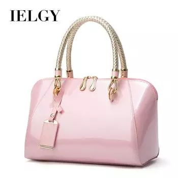 IELGY Женская сумка на молнии, стильная, блестящая, диагональная, одинарная, синяя, на одно плечо, портативная белый