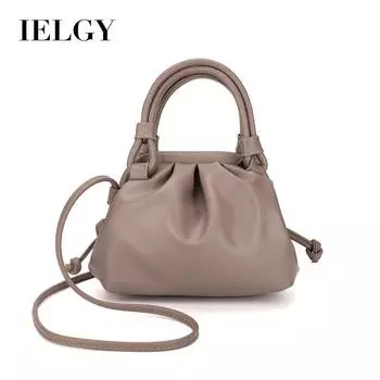 IELGY Женская сумка-облако, атмосферная портативная сумка-мессенджер на плечо чёрный