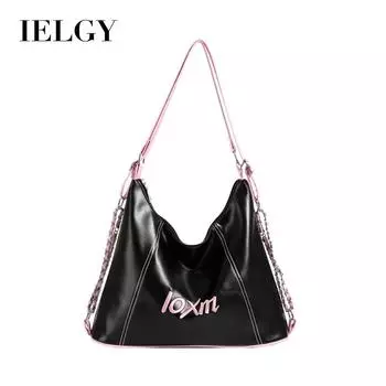 IELGY Женская сумка подмышки, простая и универсальная сумка через плечо большой вместимости. чёрный