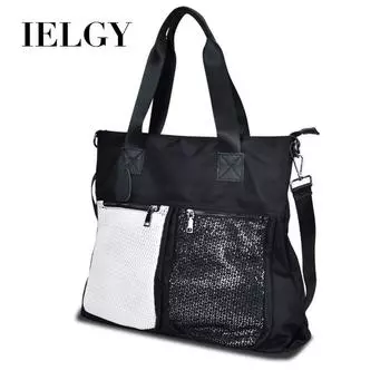 IELGY женская сумка, повседневная, универсальная, контрастного цвета, сетка, белая молния, через плечо, мобильный телефон белый