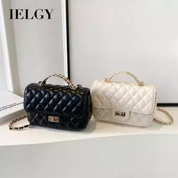 IELGY Женская сумка с бриллиантовой цепочкой, модная весенне-летняя универсальная сумка через плечо. чёрный