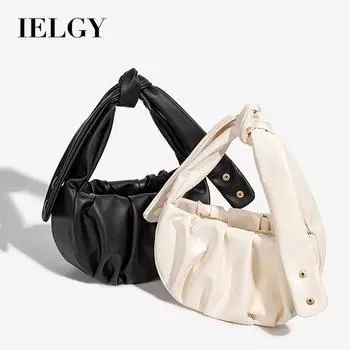 IELGY Женская сумка-складочка Cloud, универсальная сумка-мессенджер из мягкой кожи однотонного цвета белый