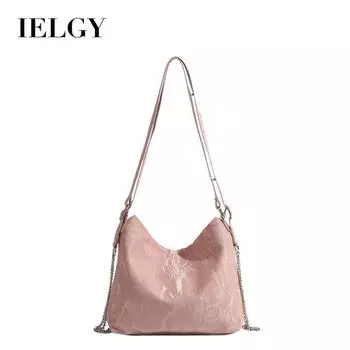 IELGY Женская сумка-тоут с цепочкой и большим объемом для поездок на работу, можно использовать как студенческий рюкзак. розовый