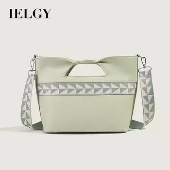 IELGY женская сумка-ведро большой вместительности с широким ремнем через плечо, сумка через плечо, модная сумка-тоут для пригородных поездок чёрный