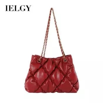 IELGY Женская сумка-ведро с цепочкой в стиле ретро на одно плечо под мышкой белый