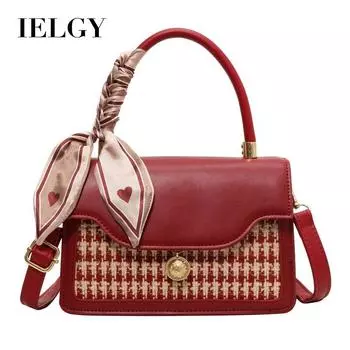IELGY Женская свадебная сумка в иностранном стиле с красной сеткой «Тысяча птиц», модная портативная сумка через плечо красный