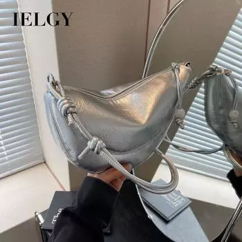 IELGY Женская универсальная серебряная сумка, модная женская сумка через плечо большой вместимости чёрный