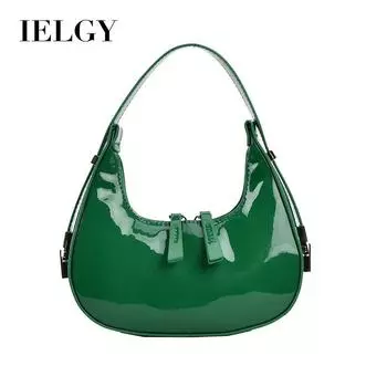 IELGY Женская универсальная сумка через плечо из лакированной кожи чёрный