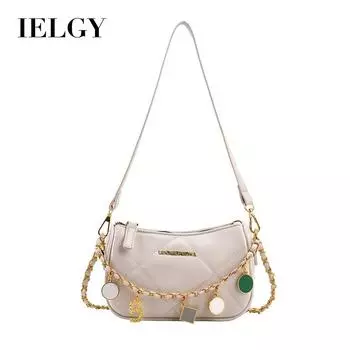 IELGY Женская универсальная сумка-мессенджер в иностранном стиле с бриллиантовой цепочкой, модная маленькая квадратная сумка через плечо чёрный