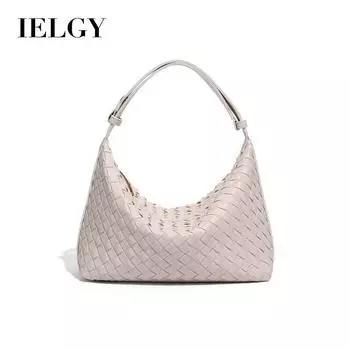 IELGY Женская универсальная сумка ручной работы, модная и простая сумка для ланча, элитная нишевая сумка на плечо подмышками. чёрный