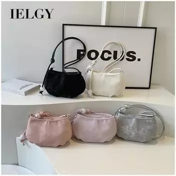 IELGY Женская универсальная трендовая модная модная сумка через плечо через плечо, простая сумка чёрный