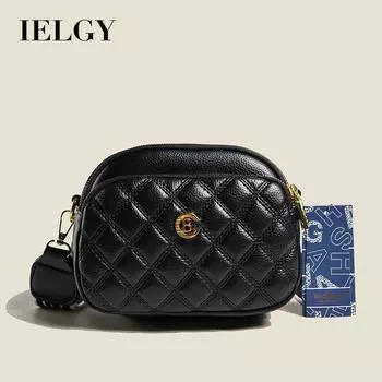 IELGY Женская винтажная многослойная сумка через плечо с вышивкой и ромбами белый