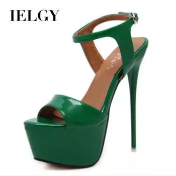 IELGY/женские пикантные босоножки на высоком каблуке, модная непромокаемая женская обувь на платформе с открытым носком и открытым носком