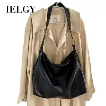 IELGY женские сумки через плечо, большая вместимость, черные, универсальные, корейская версия, на одно плечо, для сына и мамы, простые повседневные чёрный