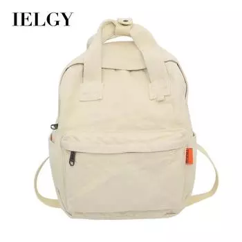 IELGY Женский холщовый рюкзак, простой повседневный студенческий рюкзак в оригинальном стиле для кампуса красный