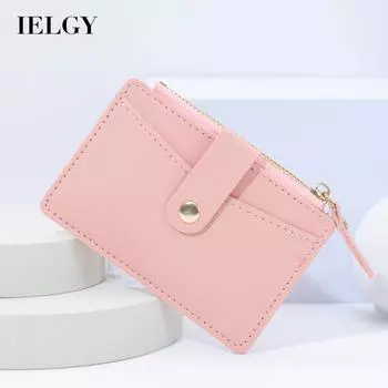 IELGY Женский небольшой свежий тонкий кошелек для монет на несколько карт розовый
