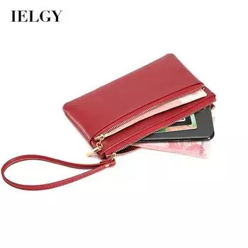 IELGY Женский повседневный удобный модный кошелек для монет на молнии красный