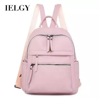 IELGY Женский рюкзак из искусственной кожи, небольшой рюкзак для путешествий на открытом воздухе большой емкости, отдых синий