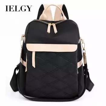IELGY Женский рюкзак из ткани Оксфорд контрастного цвета, модный и повседневный легкий рюкзак для путешествий на открытом воздухе розовый
