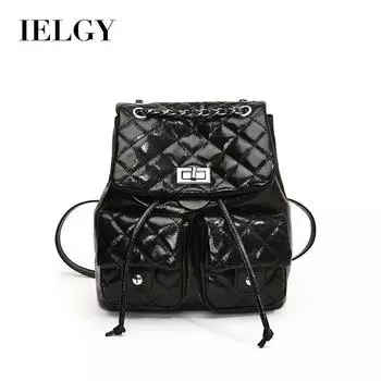 IELGY Женский рюкзак Temperament Rhombus, серебряный рюкзак с цепочкой чёрный